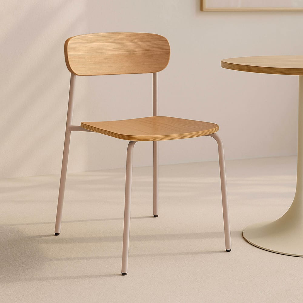 Set mit 2 Stühlen aus rosa Holz - Maisons Du Monde