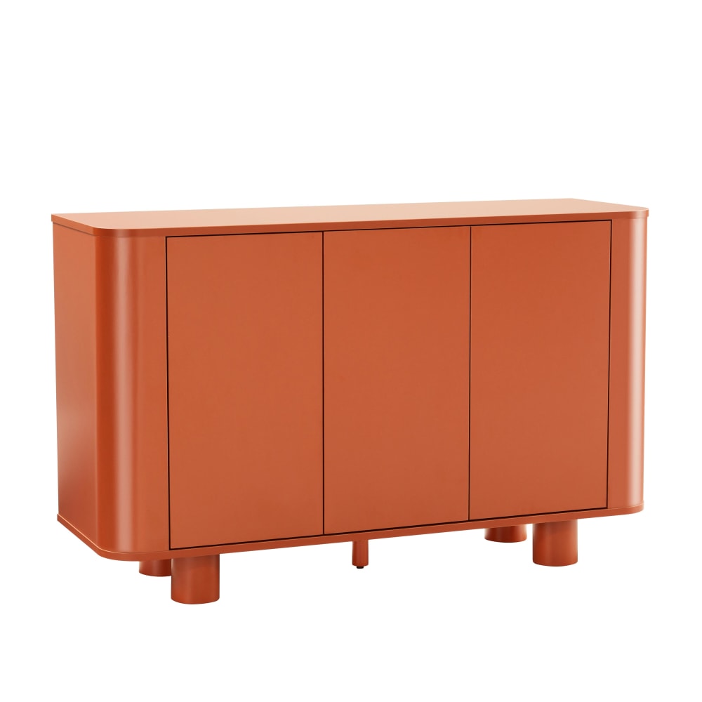 Buffet 3 portes moderne rectangulaire L120 cm orange