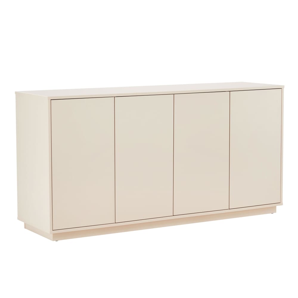 Buffet 4 portes moderne rectangulaire L160 cm écru