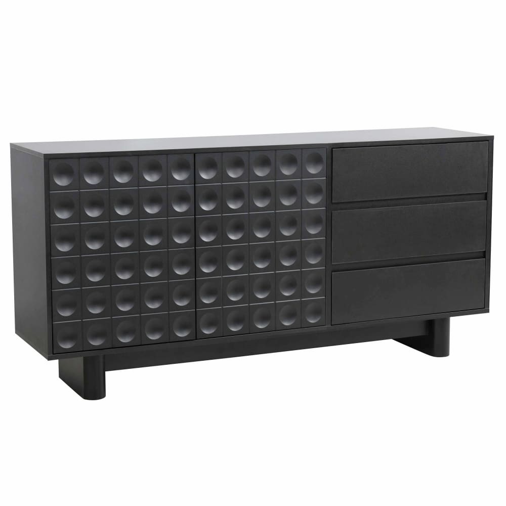 Buffet moderne rectangulaire L160 cm noir