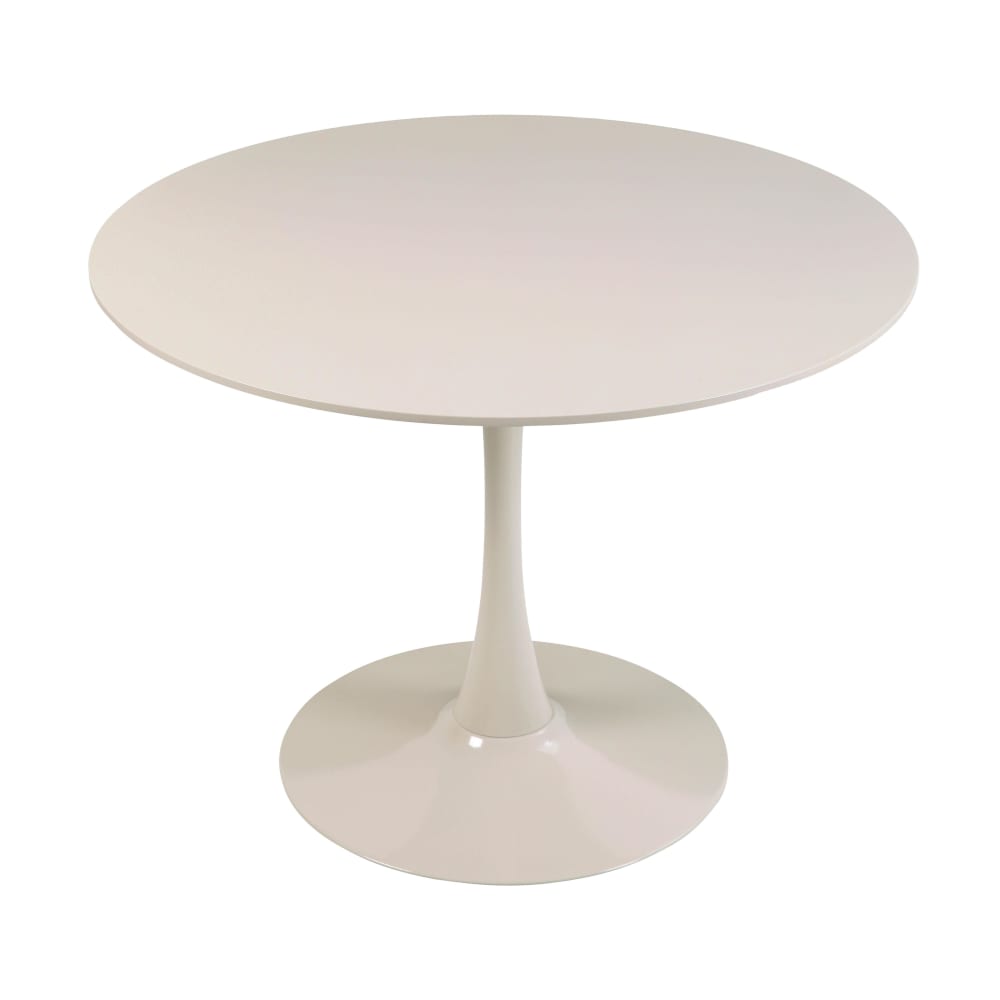 Table à manger ronde 4 personnes D100 cm beige