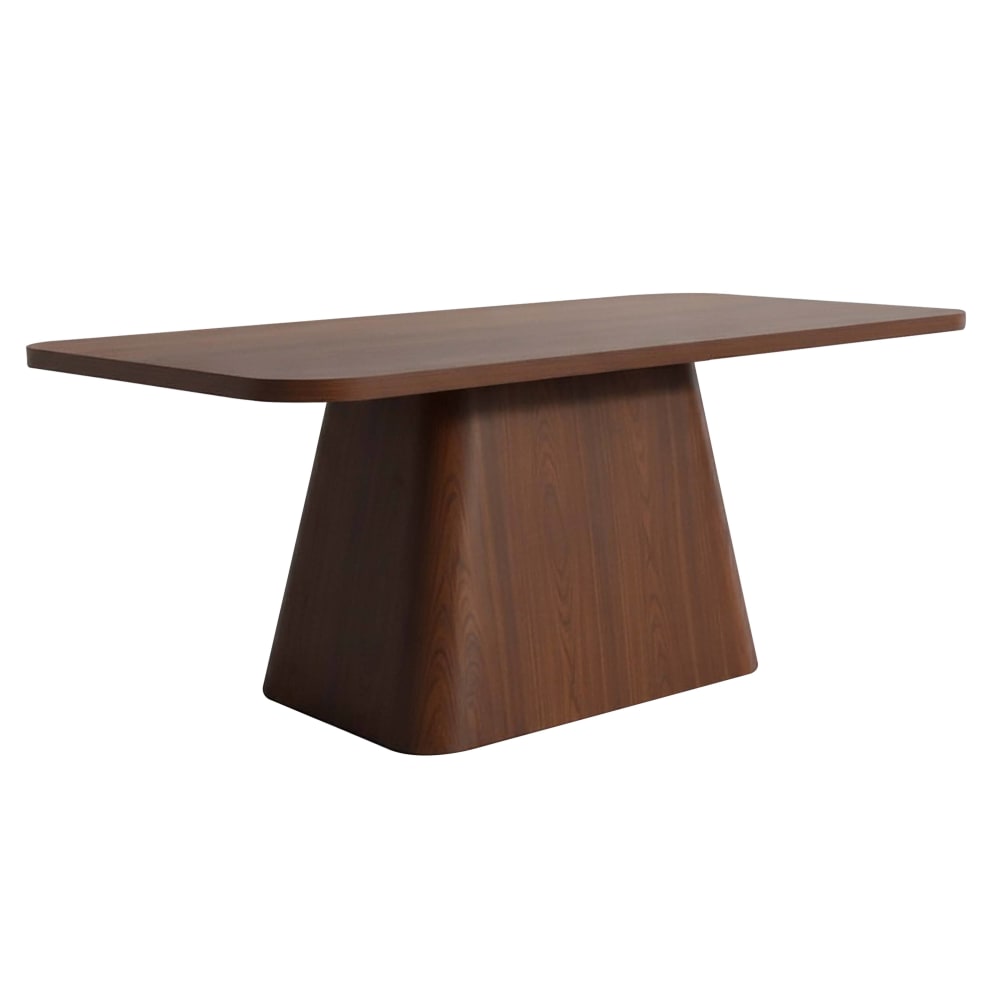 Table à manger scandinave rectangulaire 180 cm effet bois foncé