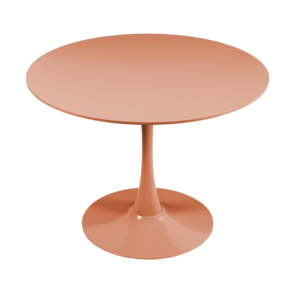 Table à manger ronde 4 personnes D100 cm rose saumon