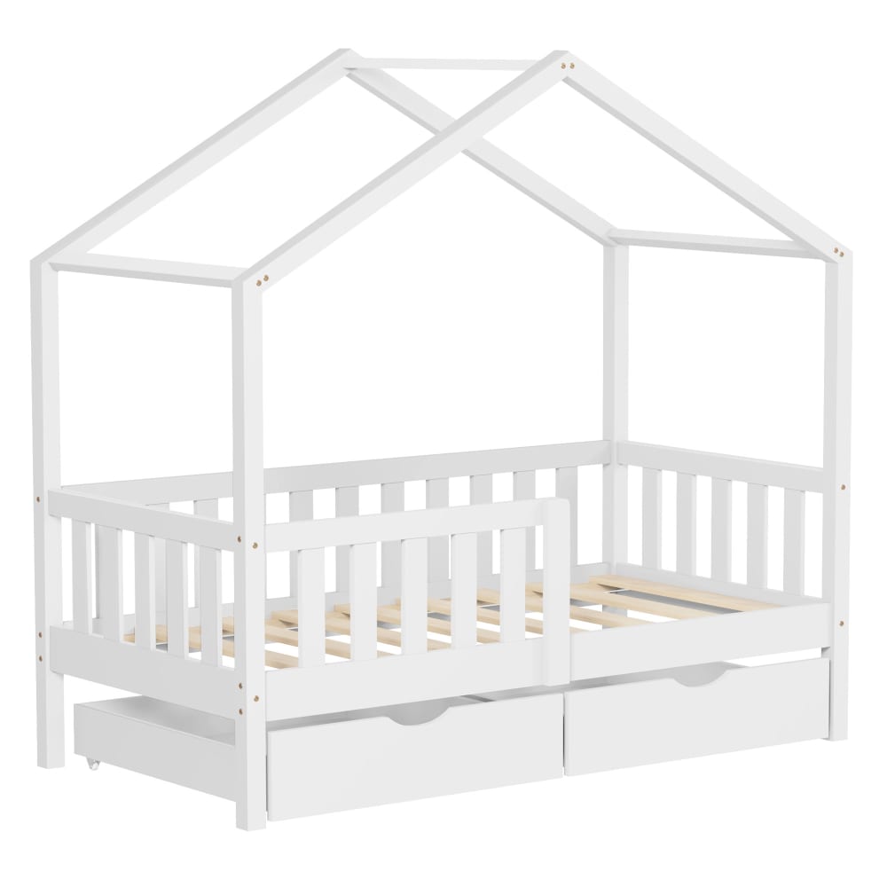Lit cabane enfant Montessori - tiroirs