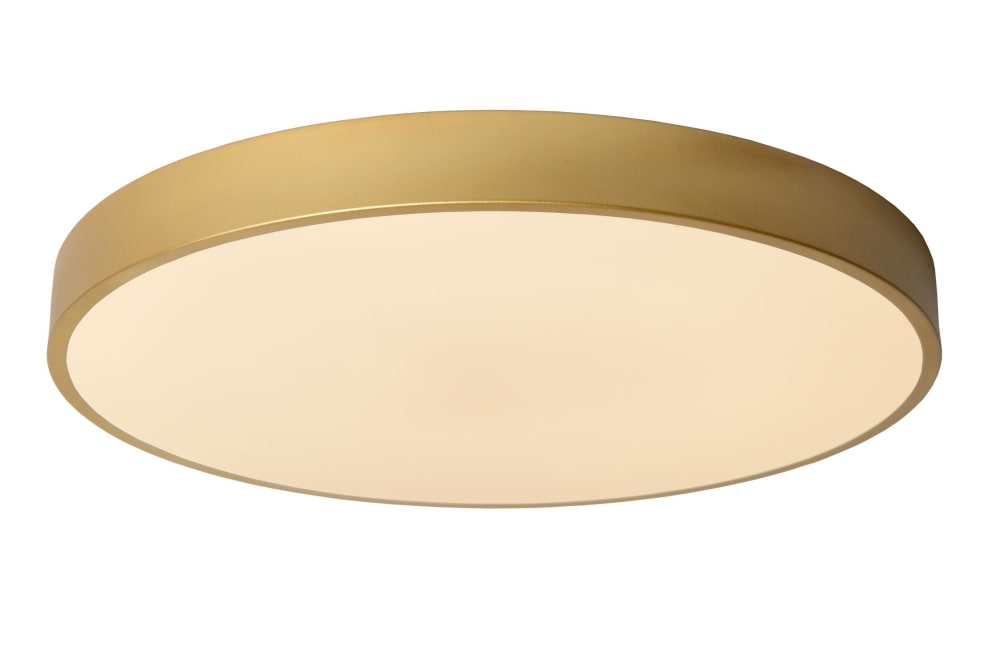 lampara de techo de acrilico con 1 led integrado oro mate  laton