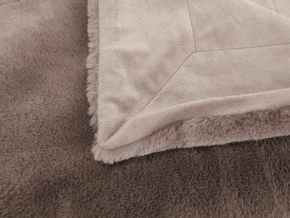 Plaid    130x170 cm marron en polyester