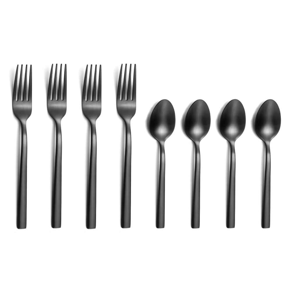 Lot de 4 cuillères moka et 4 fourchettes à gâteau Lot de 4 cuillères moka et 4 fourchettes à gâteau
