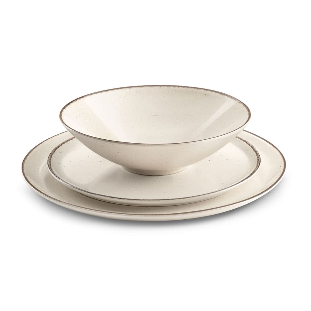 Service de vaisselle 18 pièces en Grès Beige