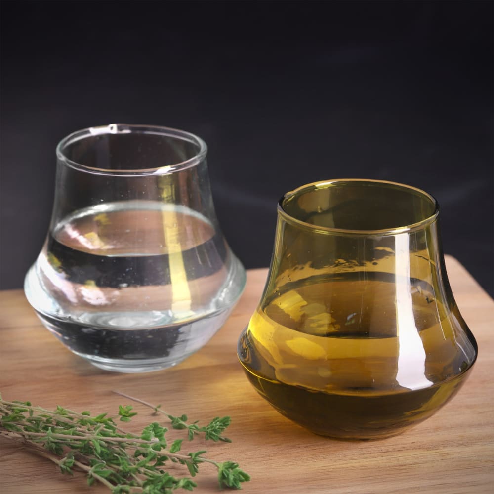 Verre à dégustation soufflé bouche en verre recyclé transparent Verre à dégustation soufflé bouche en verre recyclé transparent