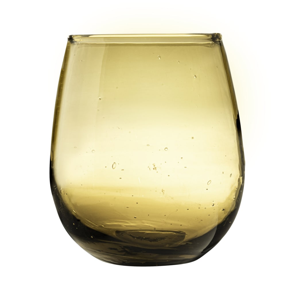 Gobelet soufflé bouche en Verre recyclé Ambre