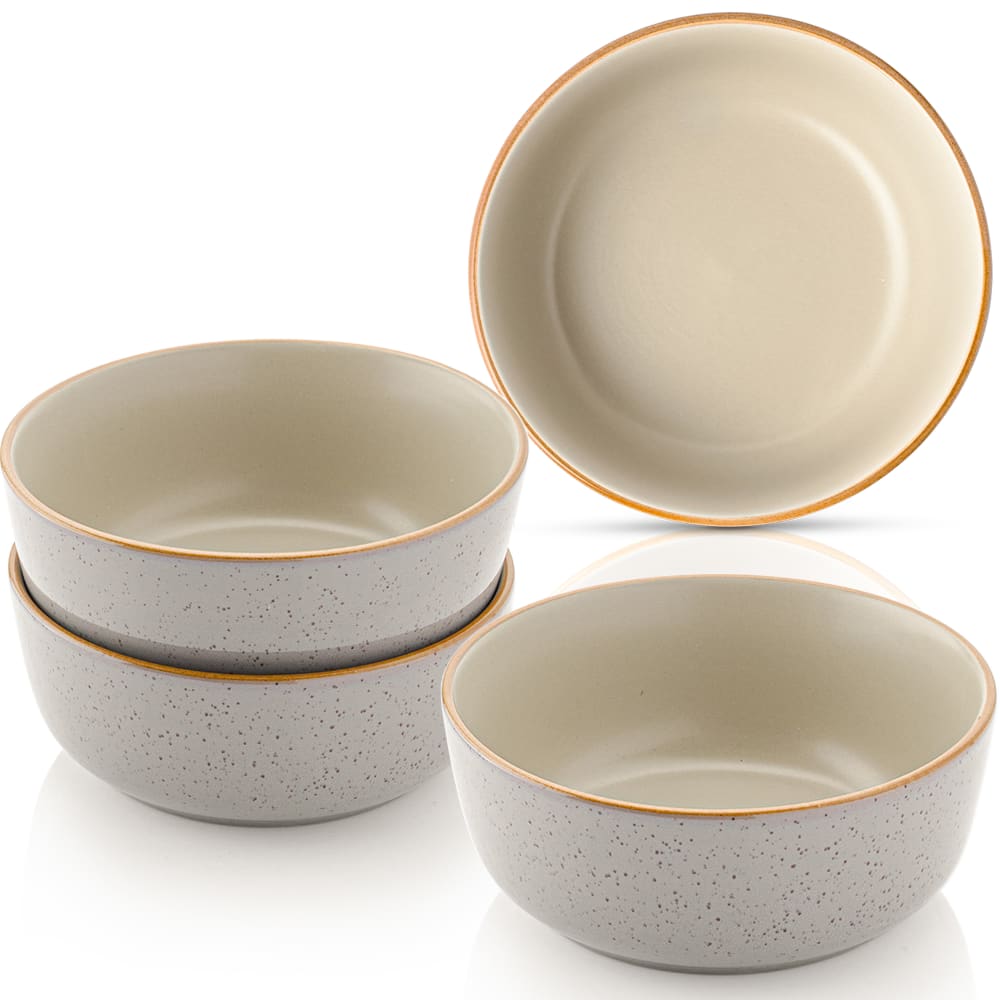 SANGER 6er Set Schalen aus Steingut, grau style vintage - Keramik