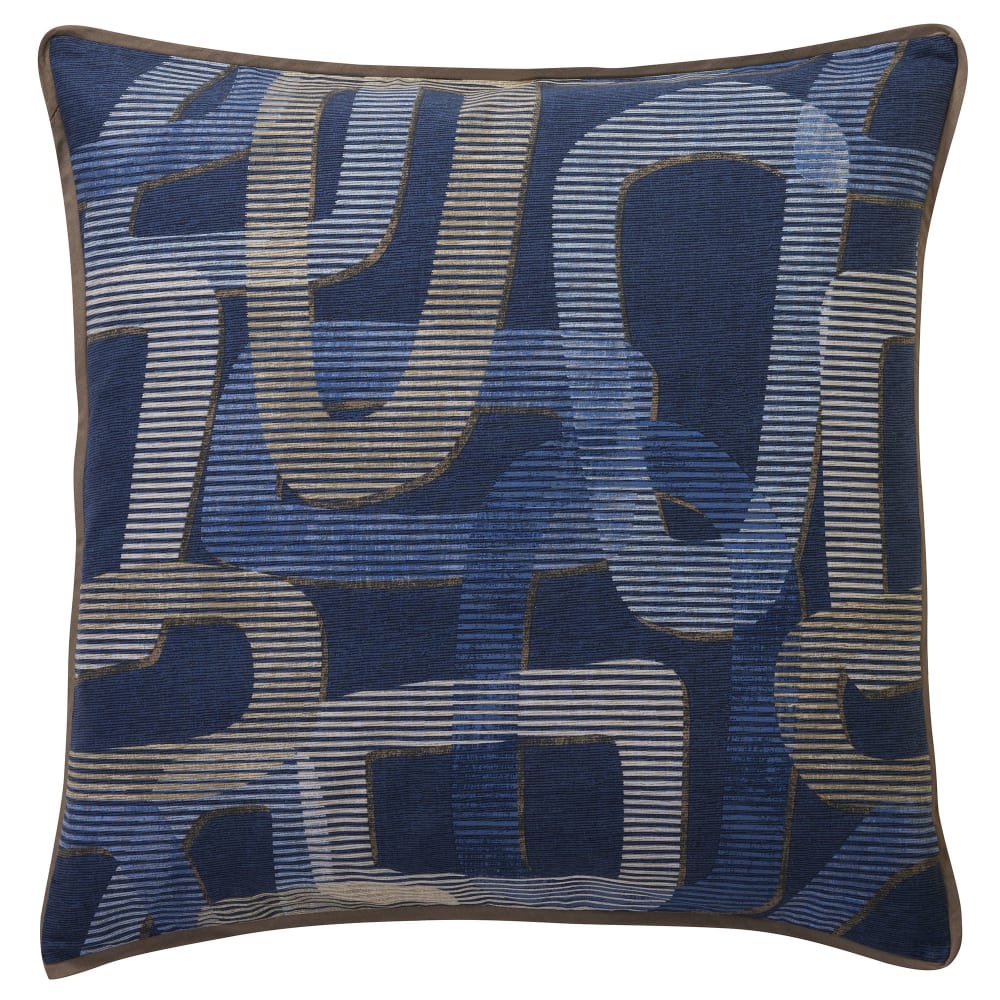 Taie sac en coton bleu 65x65cm