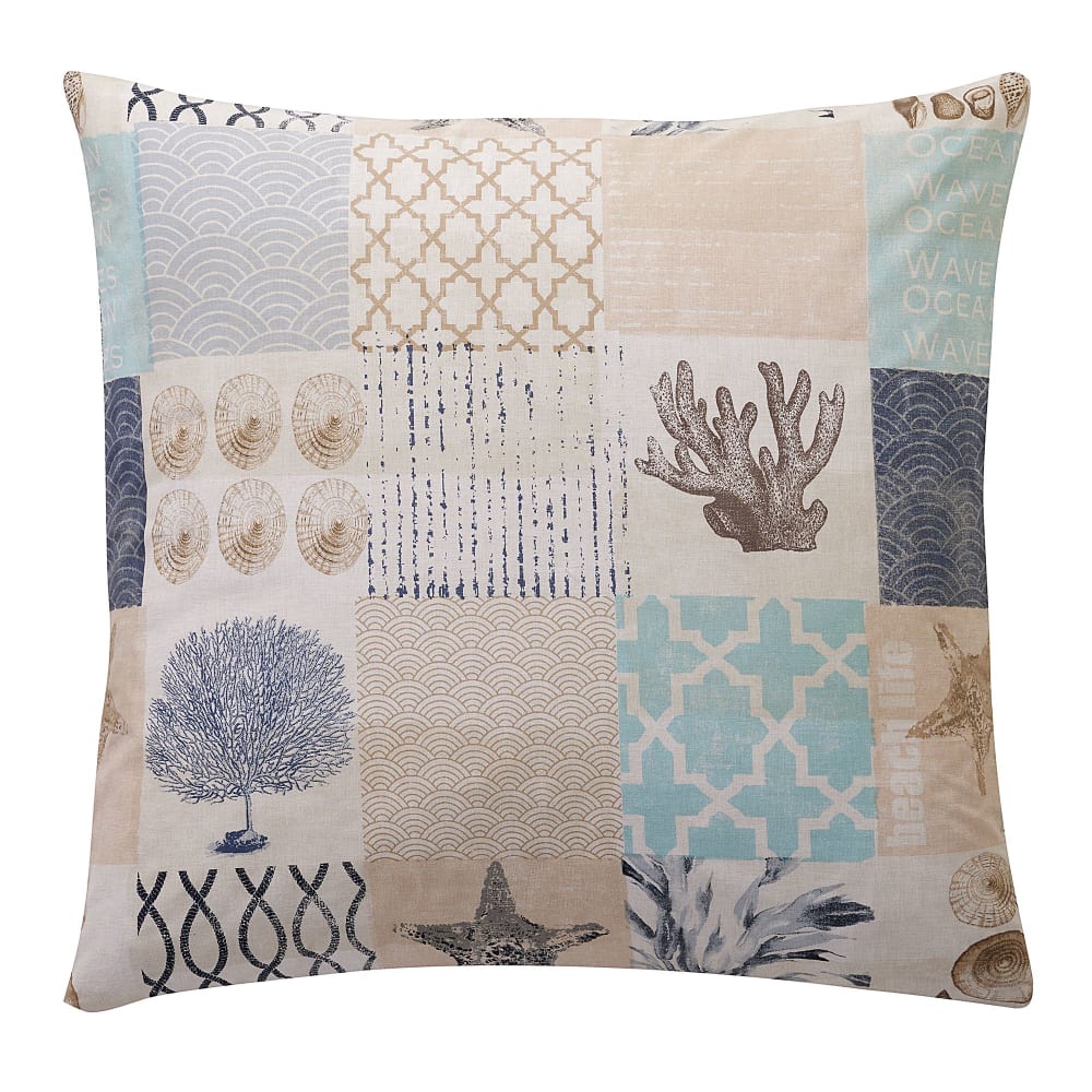 Taie sac en coton beige 65x65cm