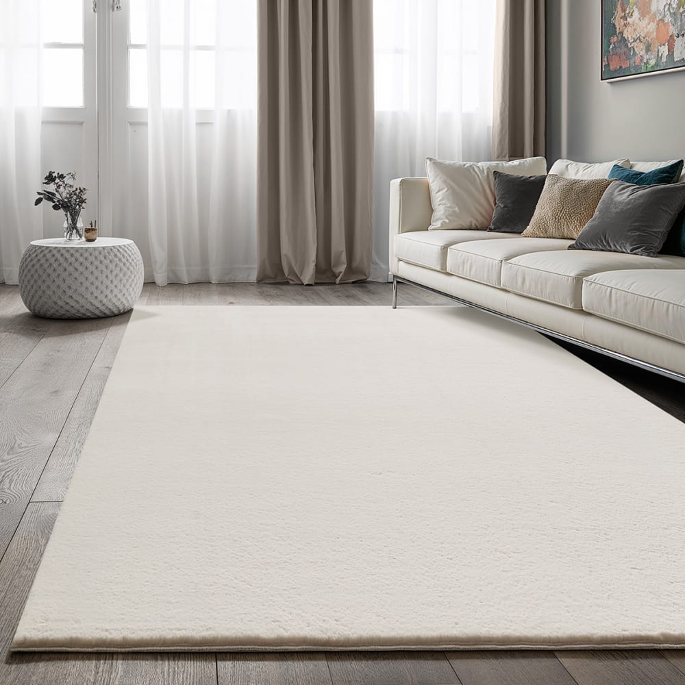 Tapis lavable moelleux élégant uni, Beige, 200 x 280 cm — vue 3
