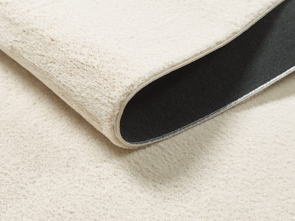 Tapis lavable moelleux élégant uni, Beige, 120 x 160 cm — vue 4