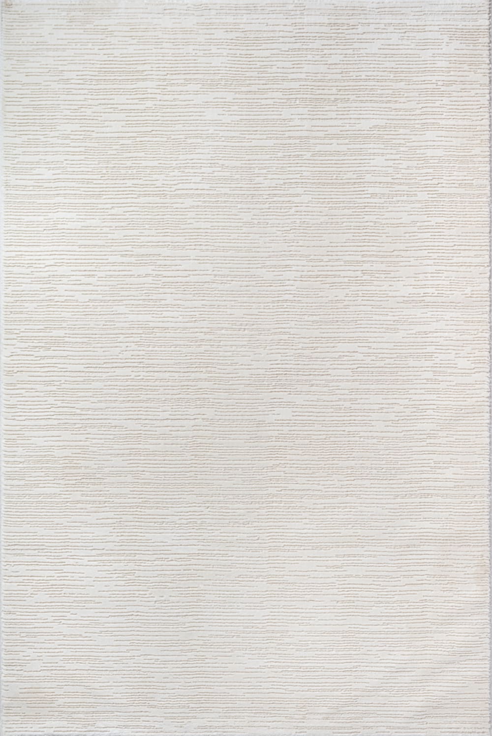 Tapis Lima design doux, velours recyclé, Crème, 80 x 150 cm