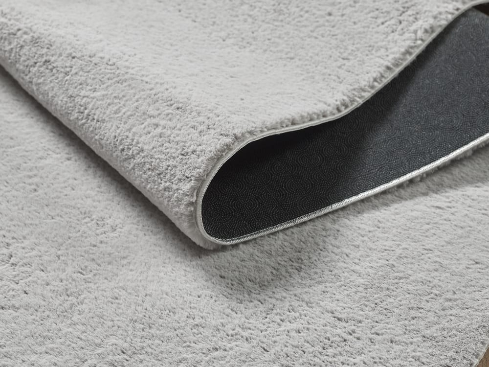 Tapis lavable moelleux élégant uni, Gris, 200 x 280 cm — vue 4