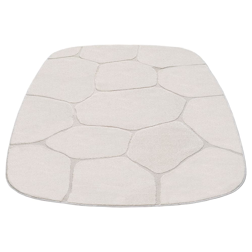 Tapis Everest Moderne élégant Aspect Pierre, Crème, 160 x 230 cm oval — vue 4