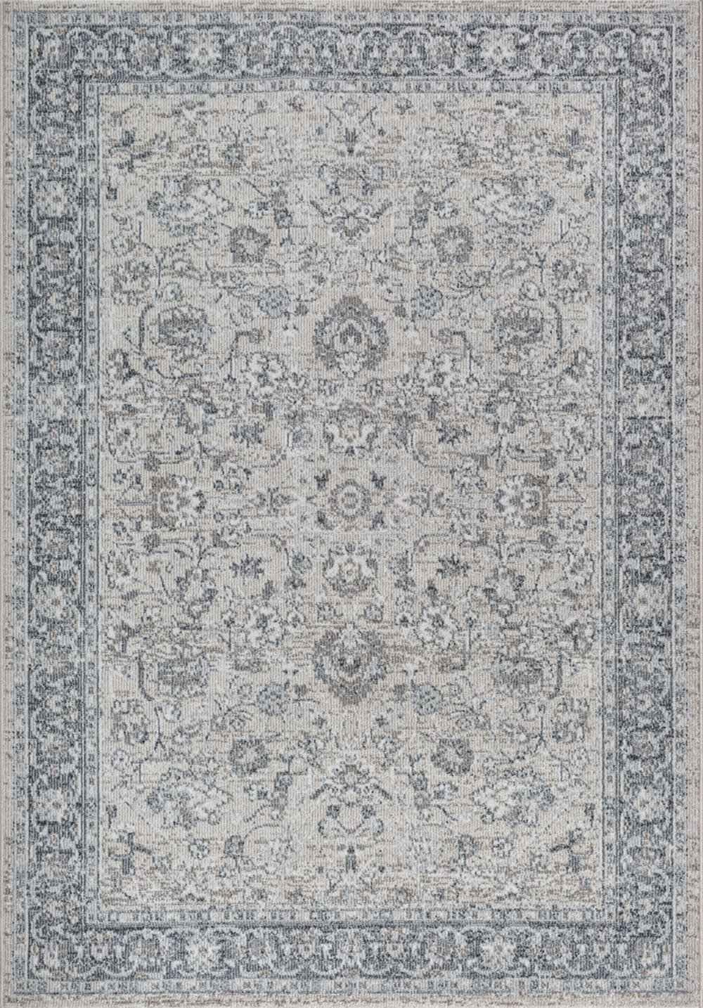 Tapis Palma extérieur design Vintage, Beige Gris, 160 x 230 cm