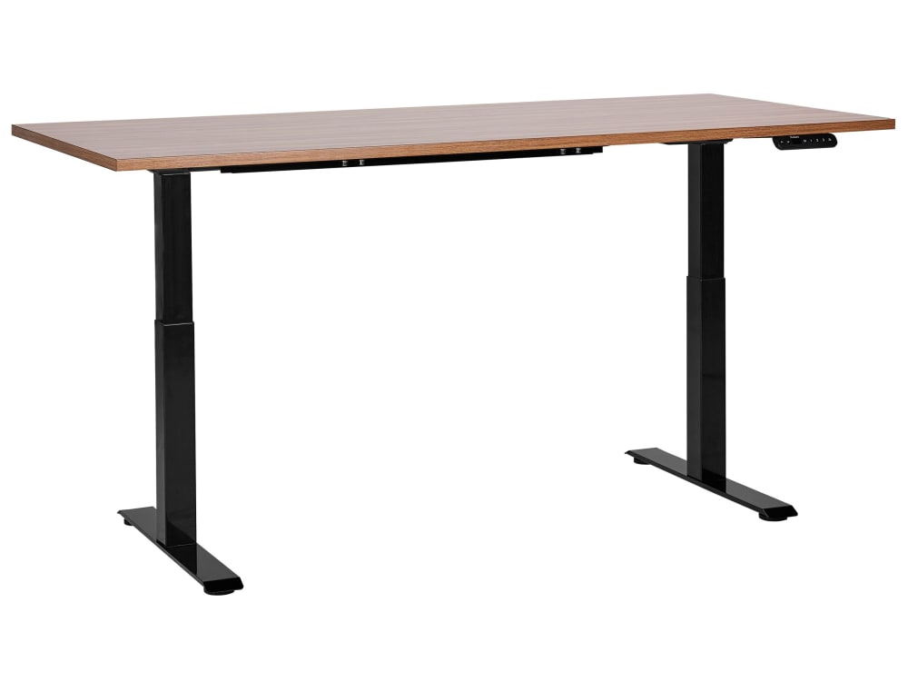 HöHenverstellbarer Schreibtisch Aus Holzwerkstoff , Braun