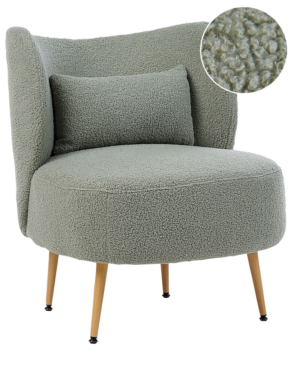 fauteuil en bouclé vert