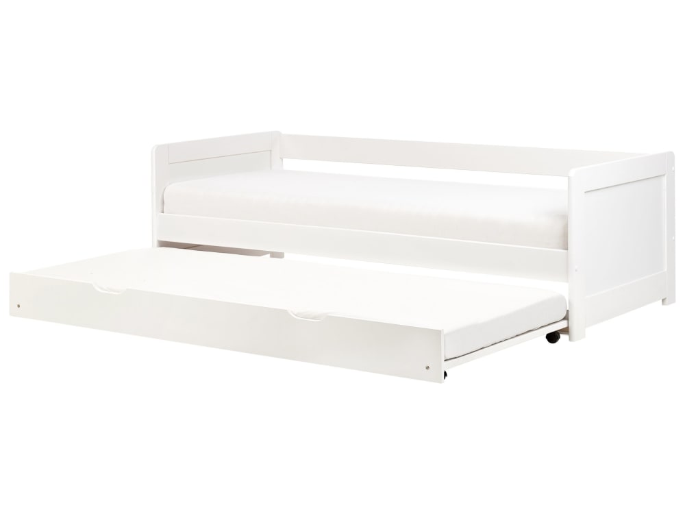 Lit gigogne en bois blanc