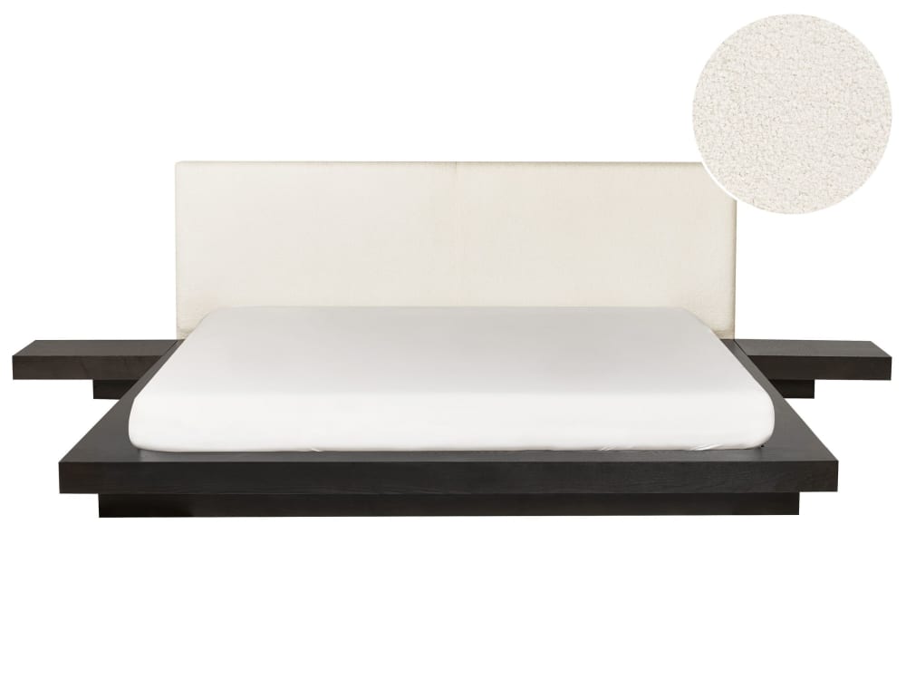 Lit double en bois marron 180x200