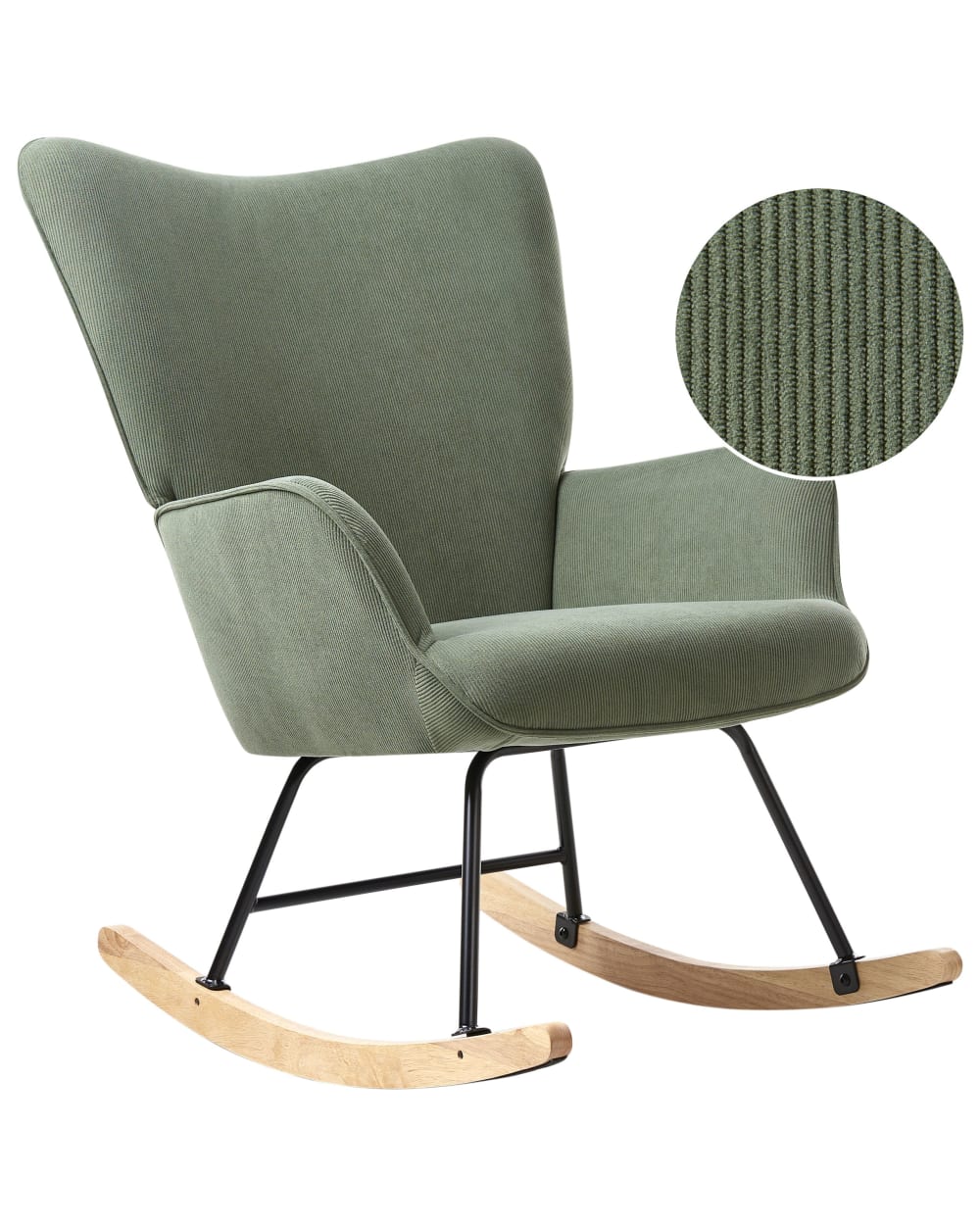 fauteuil à bascule velours