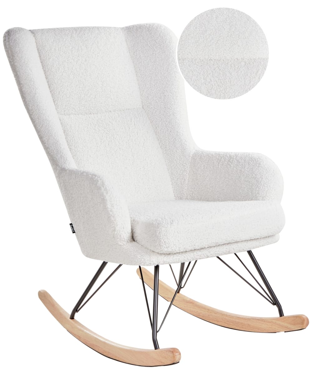 Fauteuil à bascule bouclé