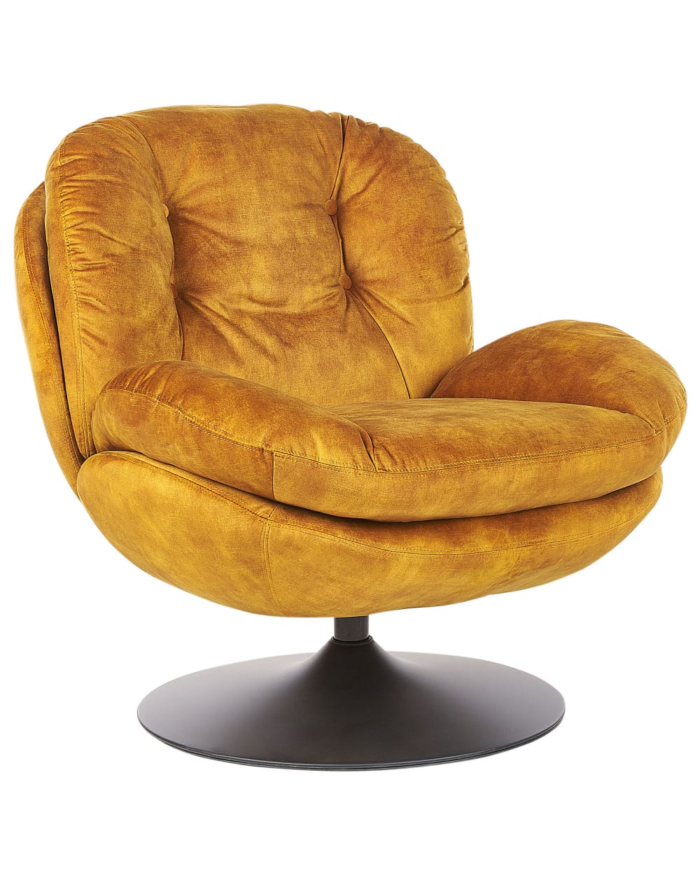 Fauteuil en velours jaune h82 — Beyit