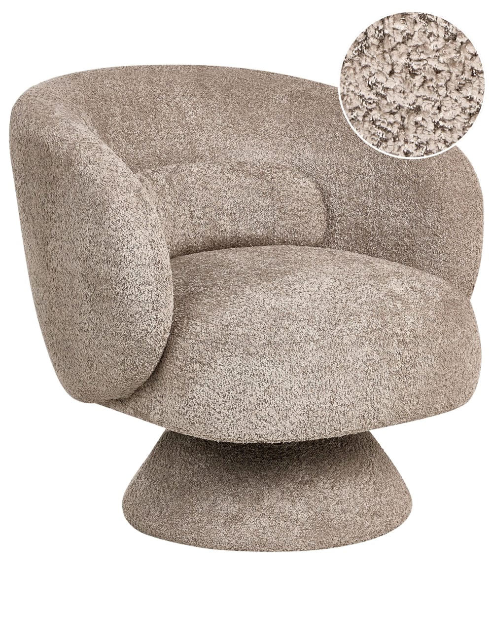 fauteuil en bouclé beige
