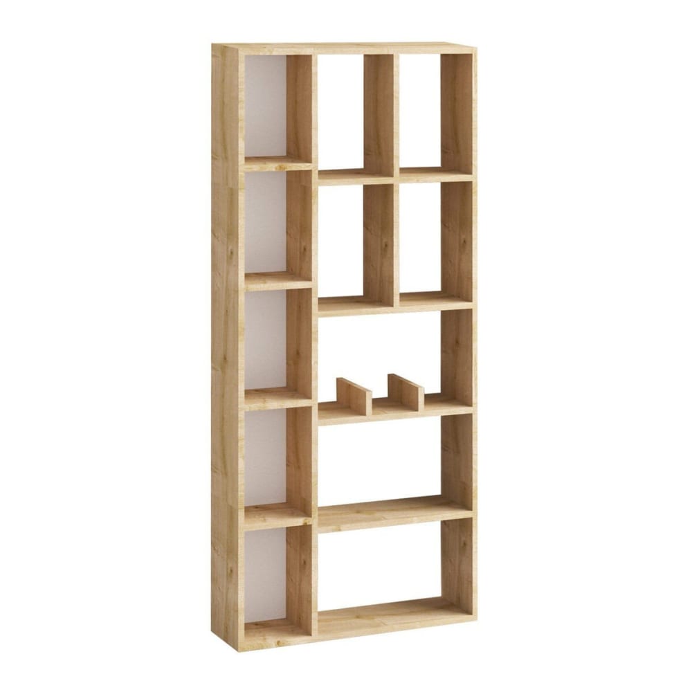 Calicosy Bücherregal mit 12 Fächern in Eichenoptik H170 cm style modern Braun Spanplatte