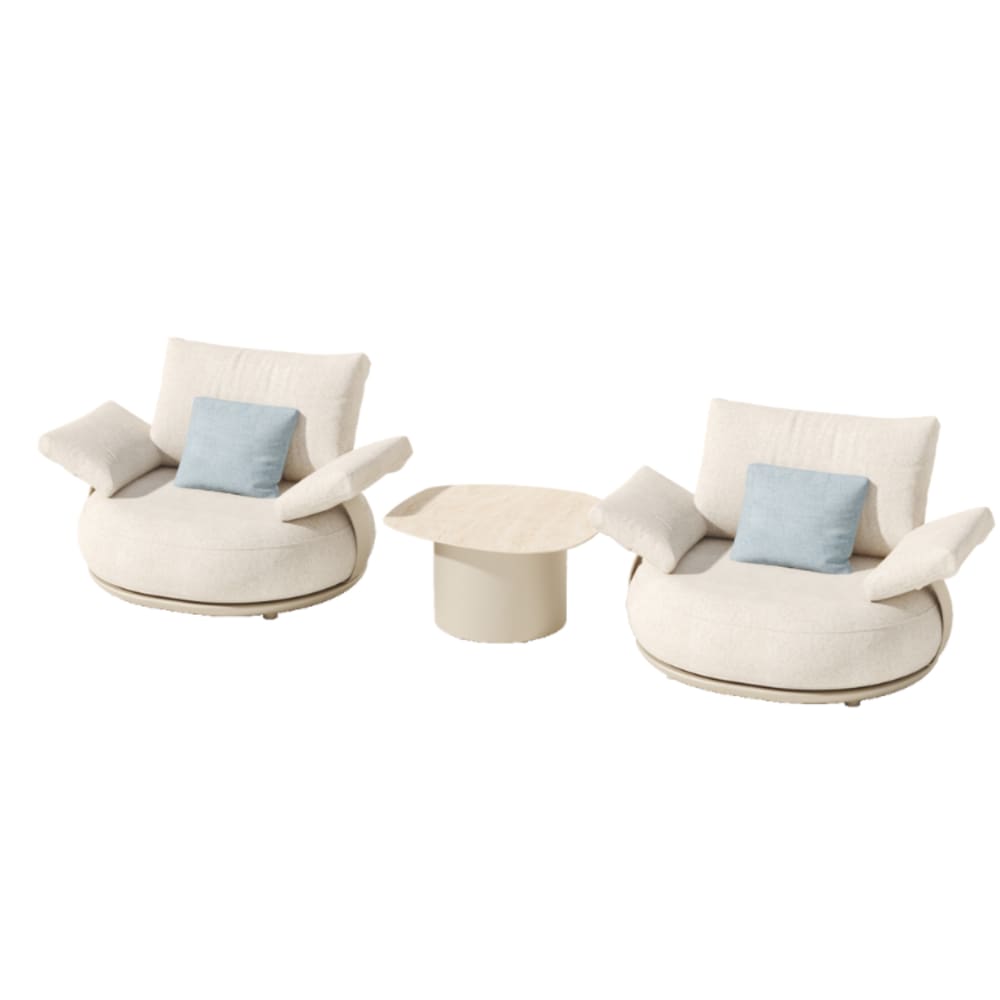 Salon de jardin modulable beige L139 x P99 x H85 cm