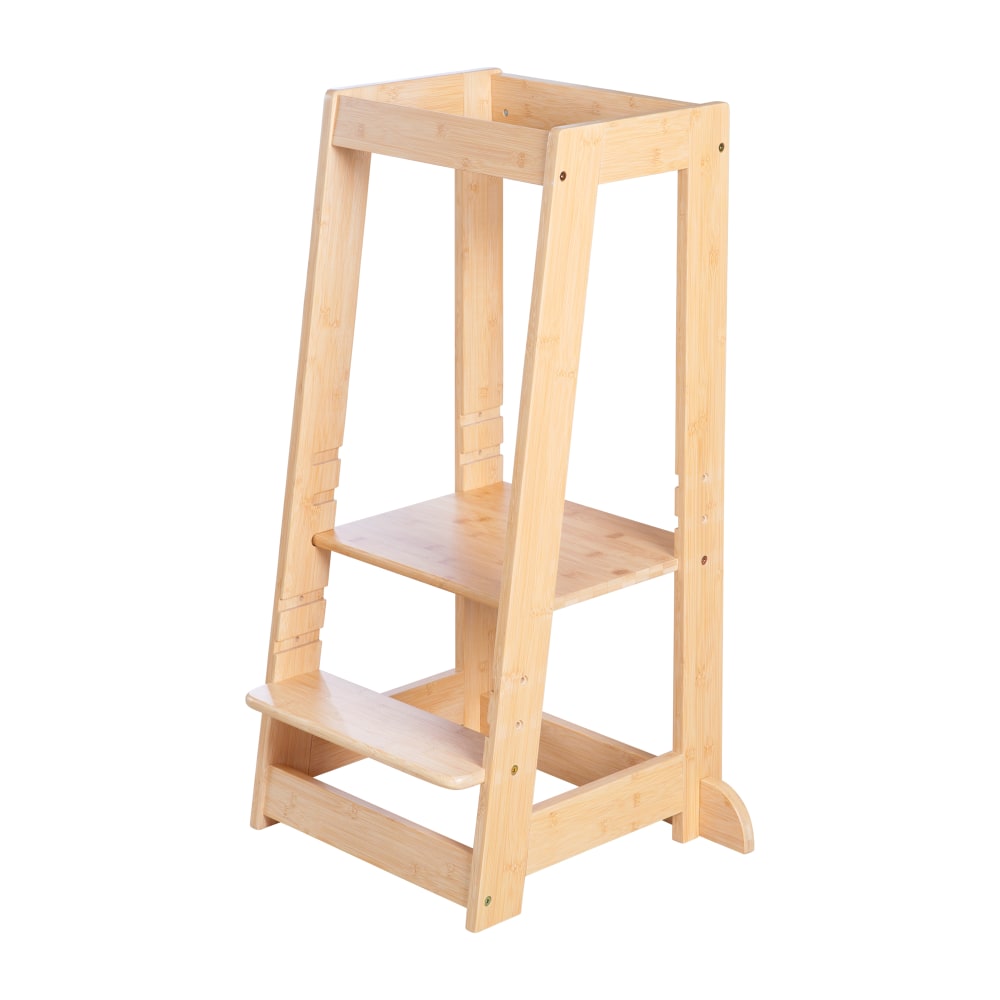 roba Lernturm Montessori aus Bambus Braun Bambus