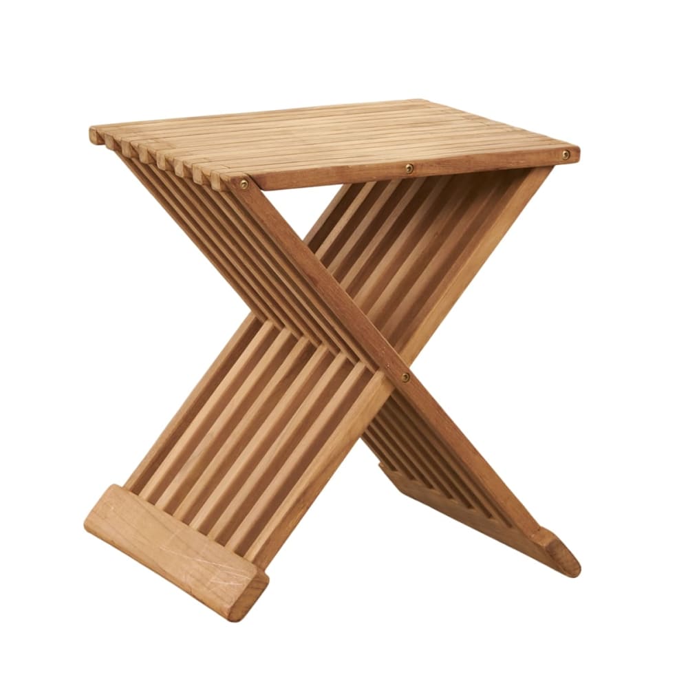 Table basse de jardin en teck pliante