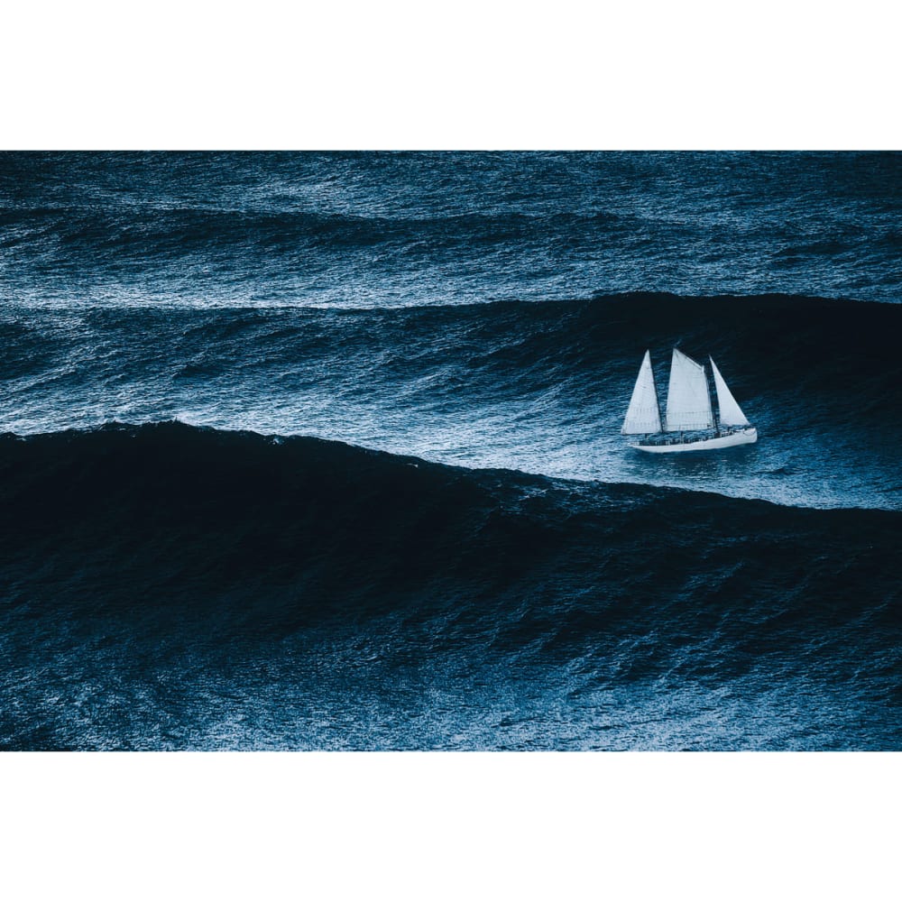 Tableau sur toile voilier en haute mer 30x45