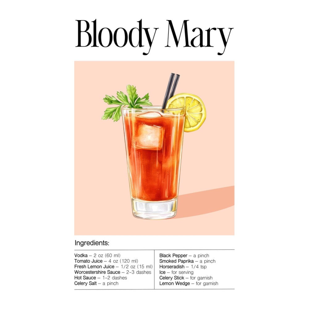 Tableau sur toile Bloody Mary 45x65