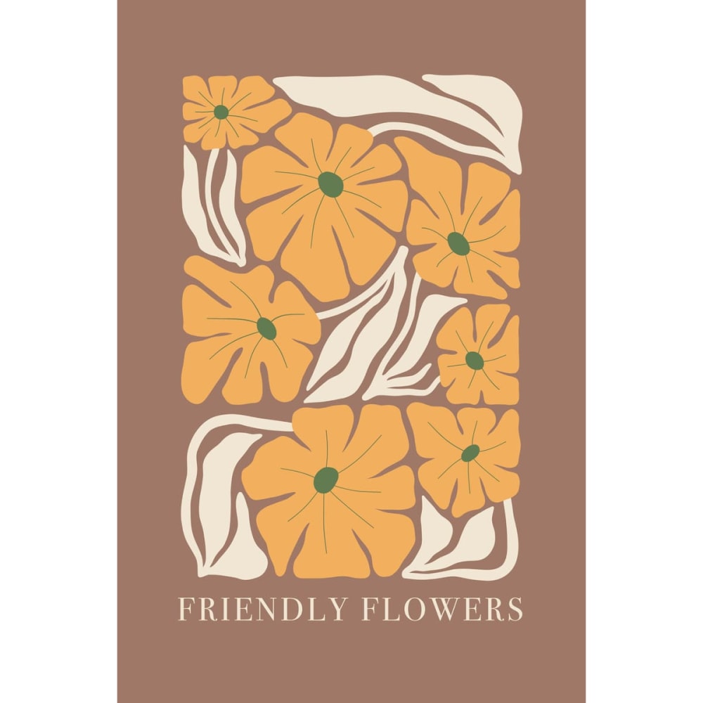 Tableau sur toile Friendly Flowers 45x65