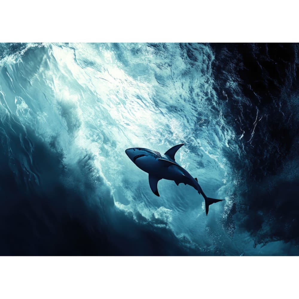 Tableau sur toile requin majestueux 45x65