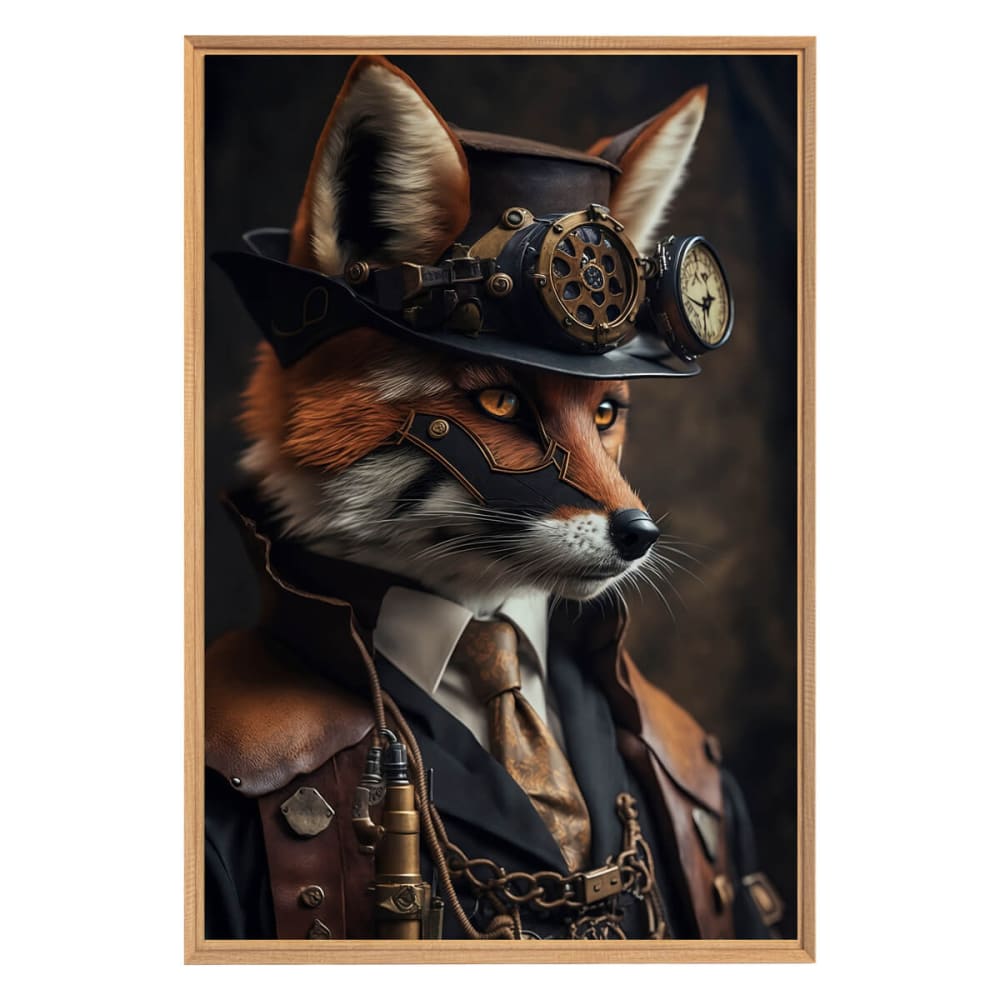 Tableau mural encadré renard futuriste 65x97