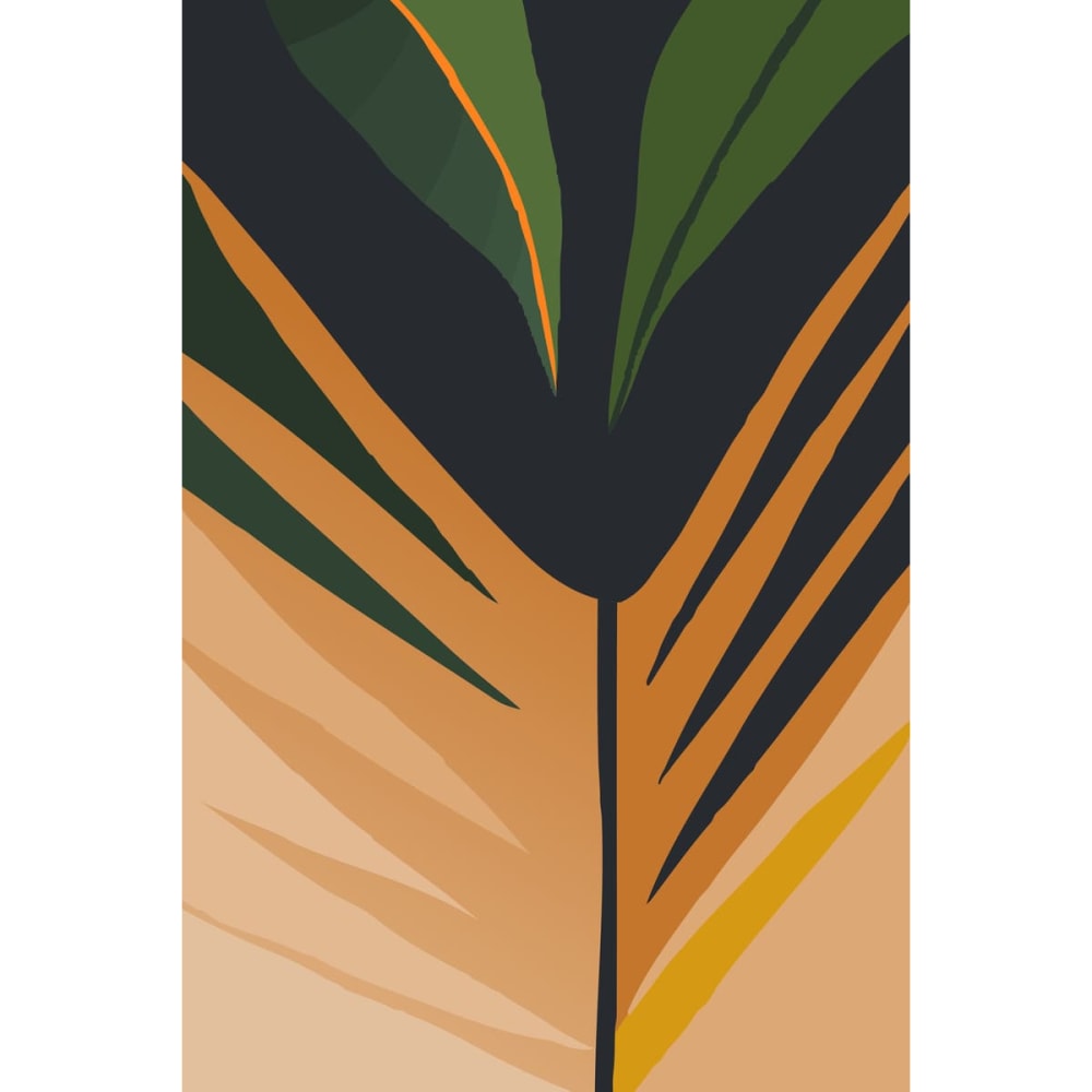 Tableau sur toile palmes sauvages abstraites 80x120