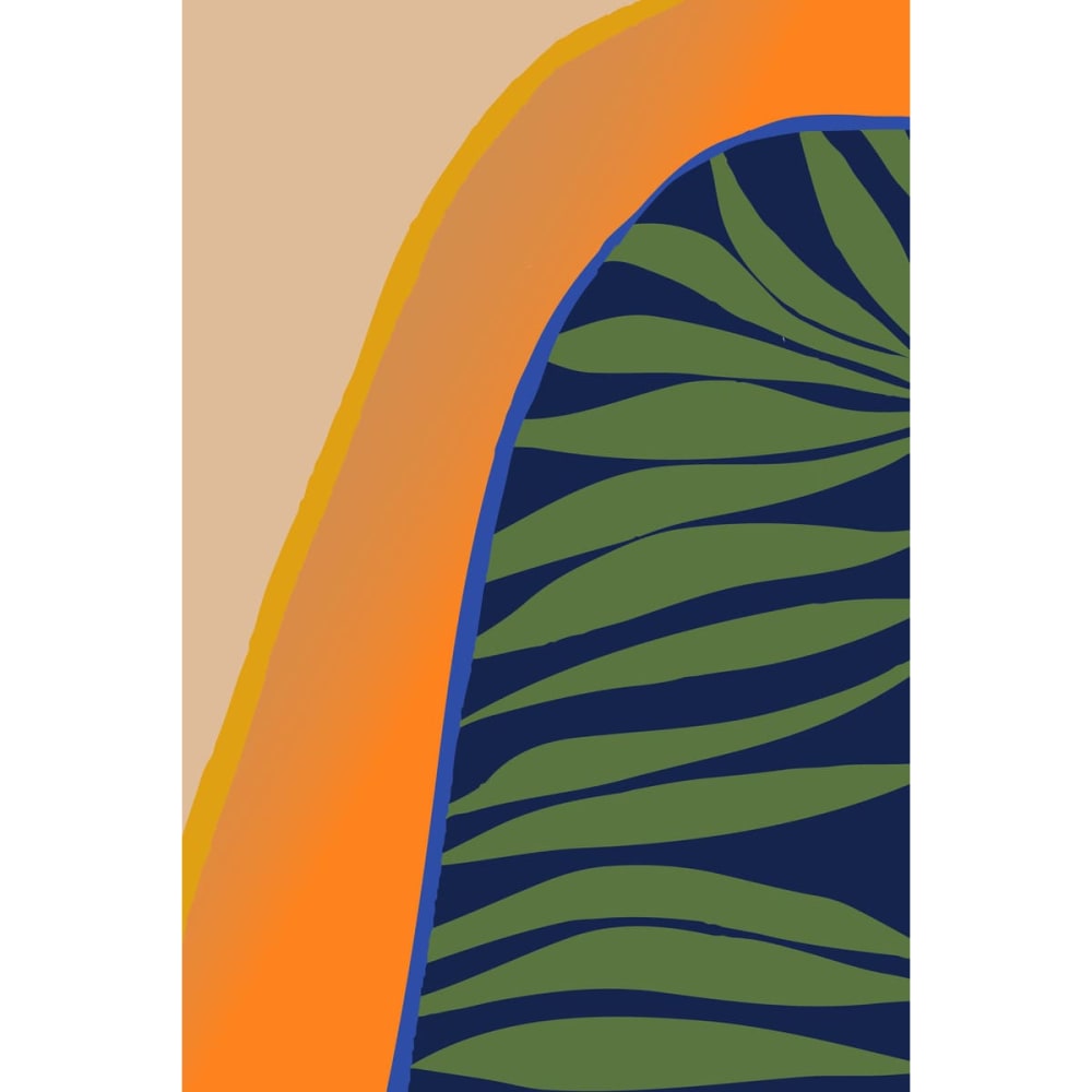 Tableau sur toile plante exotique abstraite 45x65