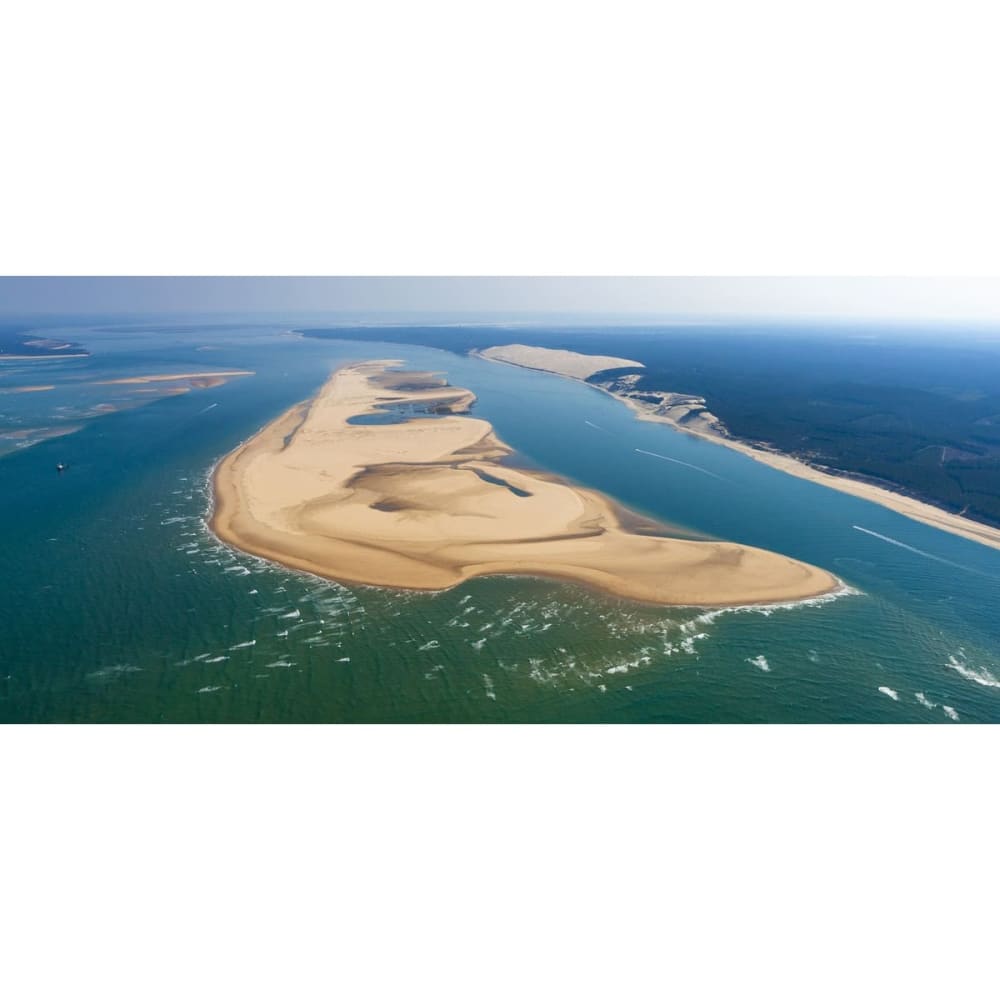 Tableau sur verre synthétique vue ciel Arcachon 65x145