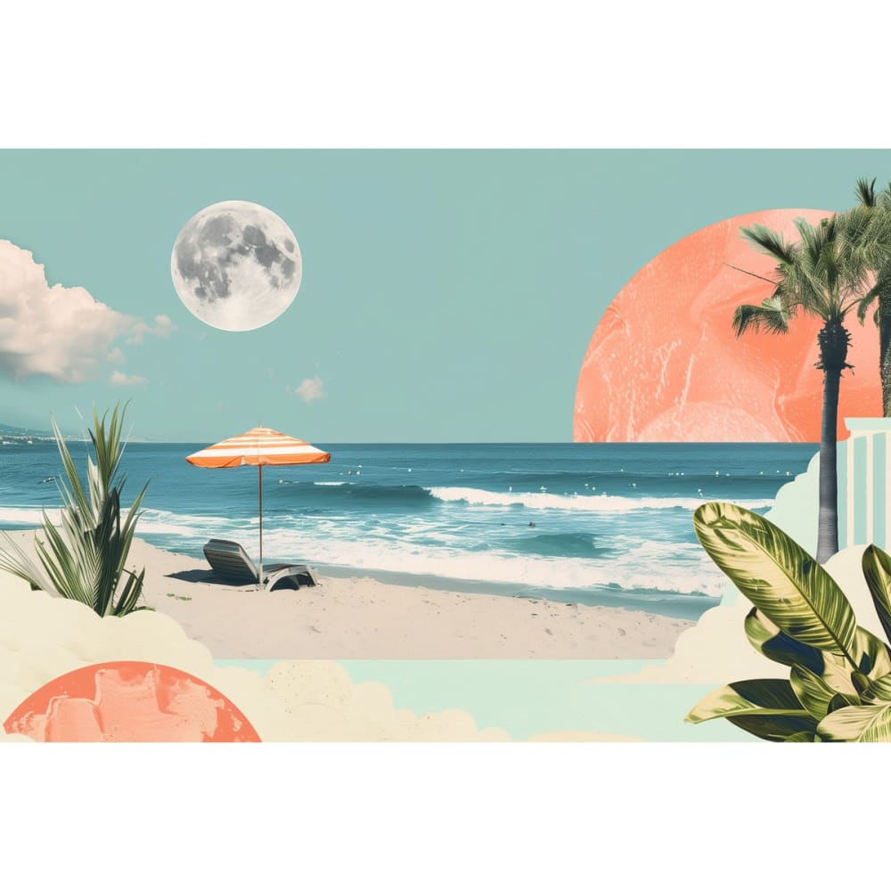 Tableau sur toile escapade côtière 45x65