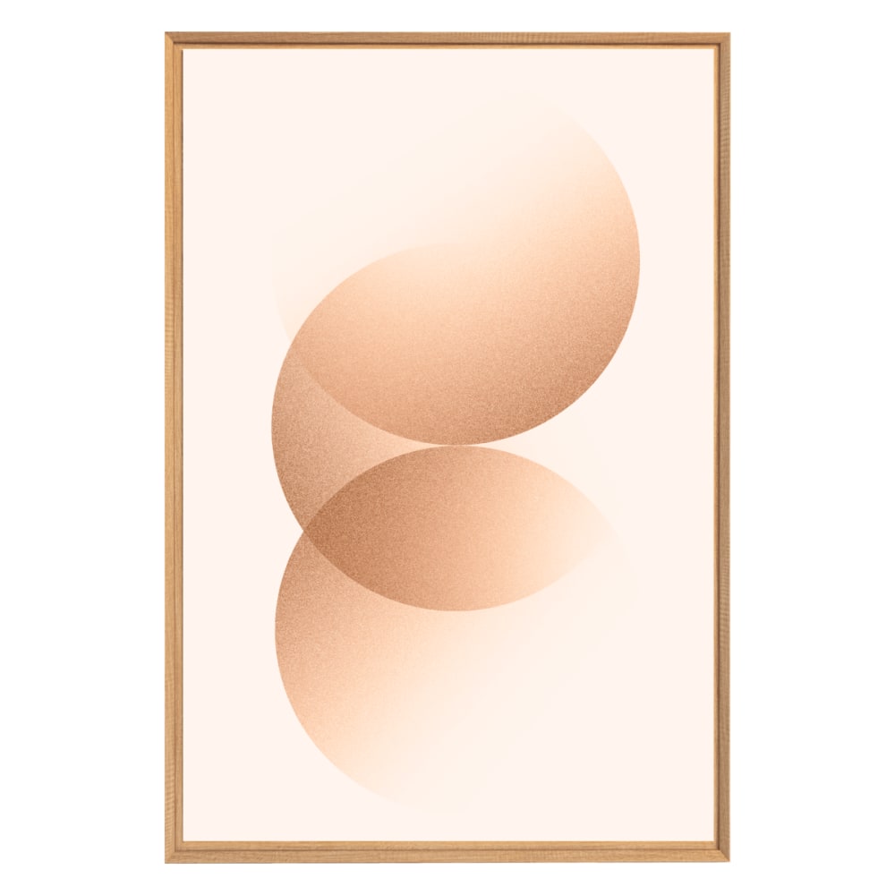 Tableau mural encadré rond abstrait 65x97