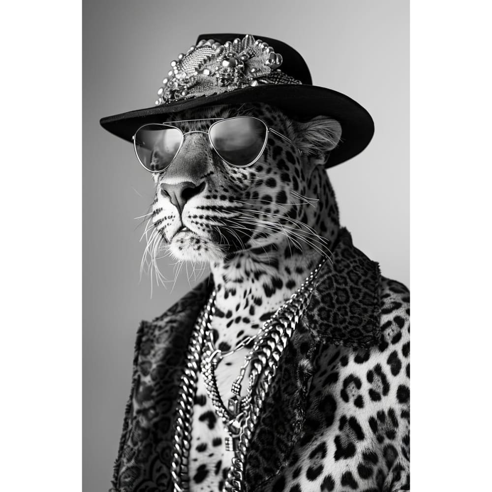 Tableau sur toile Léopard chic 45x65