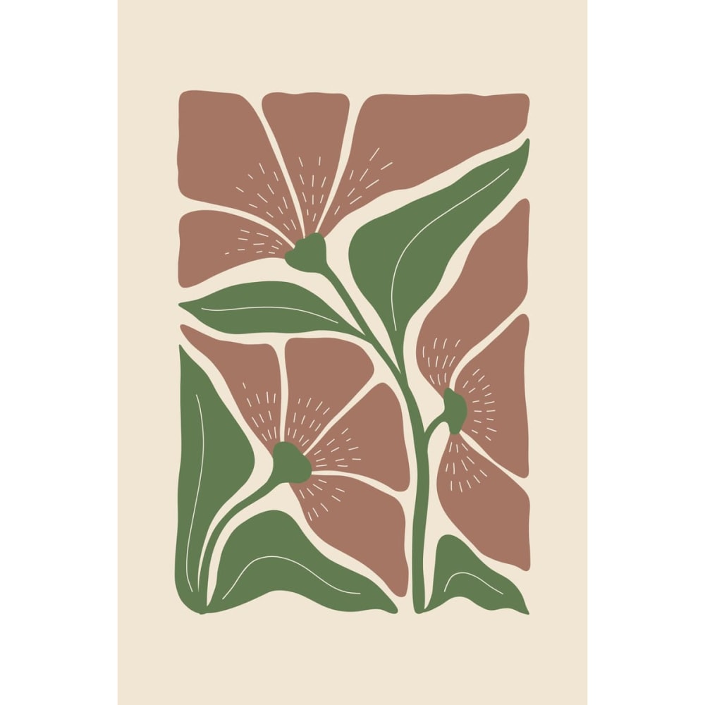 Tableau sur toile fleurs abstraites 45x65