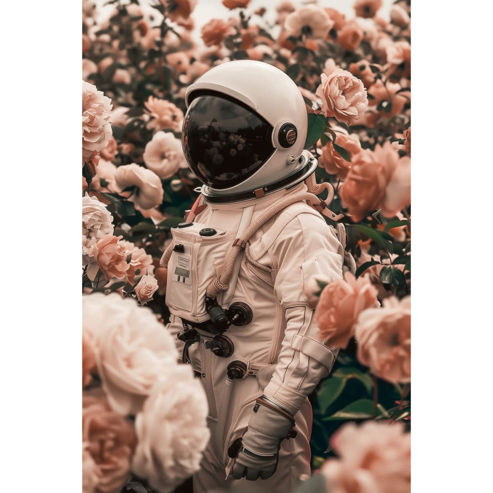 Tableau sur toile Astronaute en fleurs 45x65
