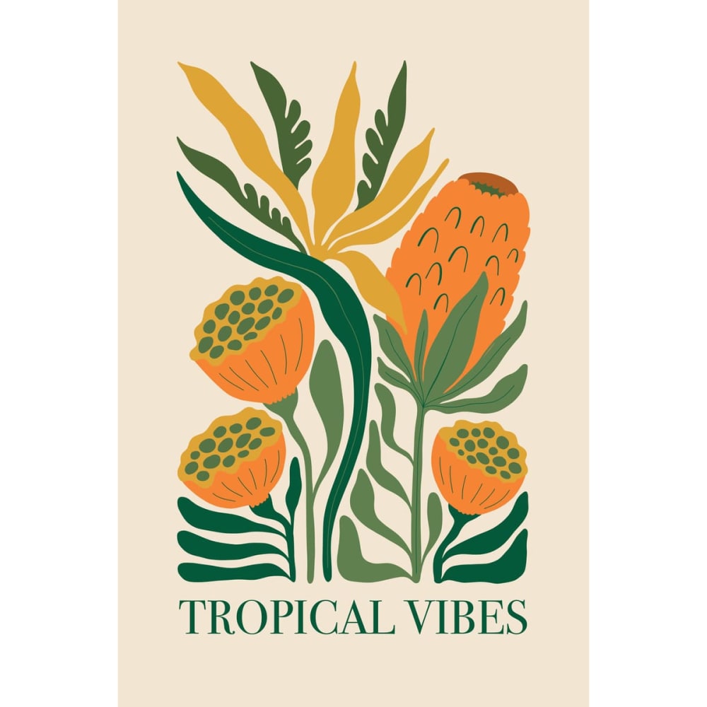 Tableau mural encadré Tropical Vibes 65x97