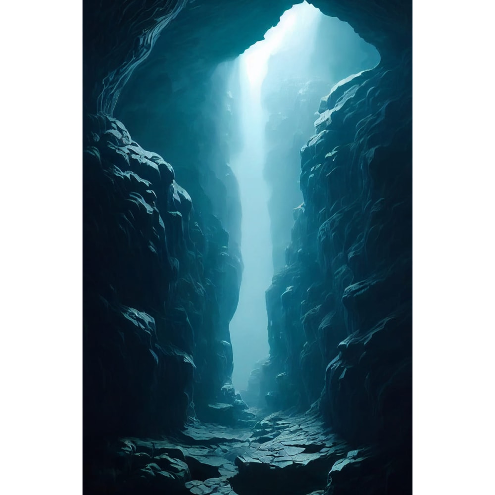 Tableau sur toile canyon subaquatique mystique 30x45